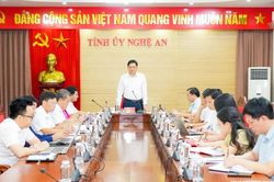 Ban Thường vụ Đảng ủy Các cơ quan Đảng tỉnh Nghệ An họp phiên thường kỳ tháng 8/2026