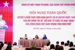 Sơ kết 5 năm thực hiện Nghị quyết 02-NQ/TW về 'Đổi mới tổ chức và hoạt động của Công đoàn Việt Nam trong tình hình mới'