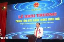 Khai trương Trung tâm Điều hành thông minh cấp xã đầu tiên của Nghệ An