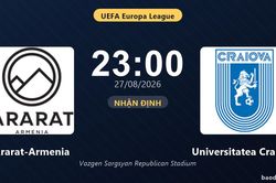 Nhận định Ararat-Armenia vs Universitatea Craiova: Cặp đấu hai lượt đi-về