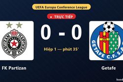 TRỰC TIẾPTrực tiếp FK Partizan vs Getafe: FK Partizan bị VAR từ chối b&agrave;n thắng