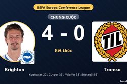 Đ&egrave; bẹp Tromso 4-0, Brighton gi&agrave;nh v&eacute; đi tiếp c&ograve;n đối thủ bị loại