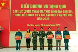 X&atilde; Ph&uacute; T&uacute;c ho&agrave;n th&agrave;nh diễn tập t&aacute;c chiến trong khu vực ph&ograve;ng thủ năm 2026