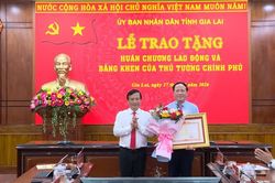 Chủ tịch UBND tỉnh Phạm Anh Tuấn nhận bằng khen của Thủ tướng Ch&iacute;nh phủ