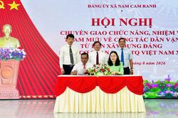 Đảng ủy xã Nam Cam Ranh tổ chức chuyển giao chức năng, nhiệm vụ tham mưu công tác dân vận