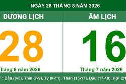 Lịch Âm Dương ngày 28/8/2026: Tra cứu giờ hoàng đạo cát lành và hướng xuất hành may mắn