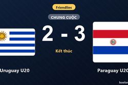 Paraguay U20 đánh bại Uruguay U20 trong màn rượt đuổi 5 bàn thắng
