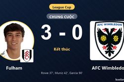 Đánh bại AFC Wimbledon 3-0, Fulham đi tiếp còn đối thủ dừng bước tại League Cup
