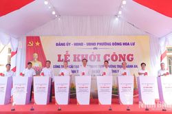 Phường Đông Hoa Lư khởi công công trình cải tạo, chỉnh trang tuyến đường trục Khánh An