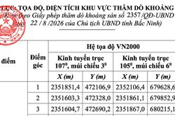 Bắc Ninh cấp phép cho Công ty Cổ phần Thái Minh Group thăm dò 85ha khoáng sản cát kết đồi tại xã Tuấn Đạo