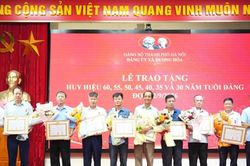 38 đảng viên xã Dương Hòa vinh dự nhận Huy hiệu Đảng