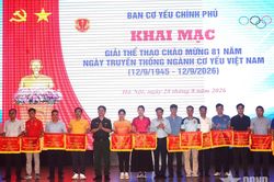 Hơn 400 vận động vi&ecirc;n tranh t&agrave;i tại Giải thể thao ng&agrave;nh Cơ yếu Việt Nam