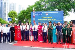 Gắn biển Công viên An Hòa và phố Nguyễn Hữu An tại phường Cầu Giấy