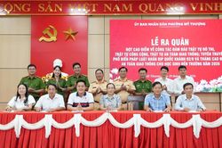 C&ocirc;ng an Huế ra qu&acirc;n chấn chỉnh lấn chiếm l&ograve;ng đường, vỉa h&egrave;