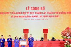 Công bố Nghị quyết của Quốc hội về thành lập thành phố Quảng Ninh