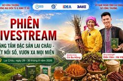 Tối 29/8, loạt đặc sản Lai Châu được giới thiệu tới người tiêu dùng qua livestream