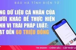 [Infographic] Dùng dữ liệu cá nhân của người khác để thực hiện hành vi trái pháp luật: Phạt đến 60 triệu đồng