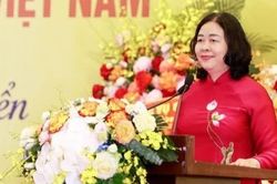 Bà Bùi Thị Minh Hoài dự Đại hội Liên hiệp các Hội Khoa học và Kỹ thuật Việt Nam