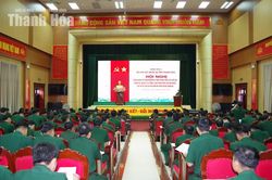 Bộ CHQS tỉnh Thanh H&oacute;a tổ chức hội nghị chỉnh huấn, r&uacute;t kinh nghiệm c&ocirc;ng t&aacute;c gi&aacute;o dục ch&iacute;nh trị