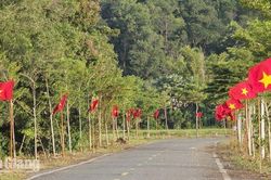 Hà Tiên có đường cờ Tổ quốc dài 2km, 200 trụ cờ