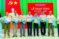B&igrave;nh Mỹ v&agrave; Mỹ Đức trao Huy hiệu Đảng cho 52 đảng vi&ecirc;n
