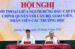 Lãnh đạo xã Quang Trung lắng nghe cán bộ, giáo viên sau sáp nhập trường học