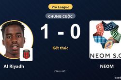 Hạ NEOM 1-0, Al Riyadh giải tỏa áp lực dù vẫn chìm ở đáy bảng Pro League