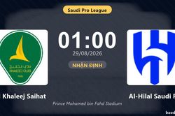 Nhận định Al Khaleej Saihat vs Al-Hilal Saudi FC: Cơ hội bám đuổi ngôi đầu