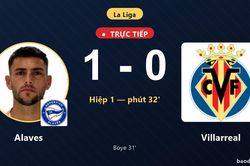 TRỰC TIẾPTrực tiếp Alaves vs Villarreal: Hiệp 2 bắt đầu, Alaves dẫn 1-0