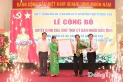 Ba Sao c&ocirc;ng bố Quyết định c&ocirc;ng nhận x&atilde; An to&agrave;n khu