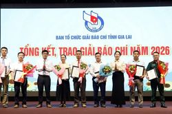 Tổng kết v&agrave; trao giải b&aacute;o ch&iacute; tỉnh Gia Lai năm 2026