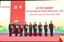 Học viện Hải qu&acirc;n tổ chức lễ tốt nghiệp đ&agrave;o tạo sĩ quan cấp ph&acirc;n đội kh&oacute;a 66