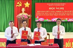 Đảng ủy xã Đại Lãnh tổ chức chuyển giao chức năng, nhiệm vụ tham mưu công tác dân vận