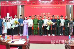 UBND phường Đ&ocirc;ng Kinh gặp mặt, động vi&ecirc;n th&iacute; sinh tr&uacute;ng tuyển v&agrave;o c&aacute;c trường qu&acirc;n đội năm 2026