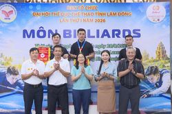 Bế mạc môn Billiards Carom 3 băng Đại hội Thể dục thể thao tỉnh Lâm Đồng lần thứ I