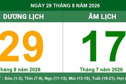 Xem lịch Âm Dương ngày 29/8/2026: Khung giờ hoàng đạo, hướng tốt và tuổi xung cần lưu ý