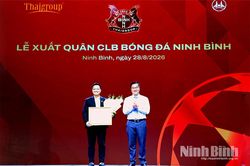 Câu lạc bộ bóng đá Ninh Bình tổ chức Lễ xuất quân mùa giải 2026-2027