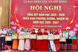 Xã Sơn Đông giảm từ 12 trường học xuống còn 3 trường sau sắp xếp các trường công lập