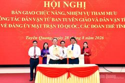 B&agrave;n giao chức năng tham mưu c&ocirc;ng t&aacute;c d&acirc;n vận về Đảng ủy MTTQ, c&aacute;c đo&agrave;n thể tỉnh