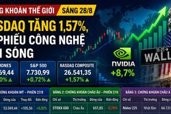 Chứng khoán thế giới sáng 28/8: Nasdaq tăng 1,57%, cổ phiếu công nghệ dẫn sóng