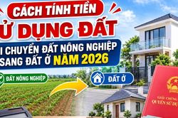 Cách tính tiền sử dụng đất khi chuyển đất nông nghiệp sang đất ở năm 2026