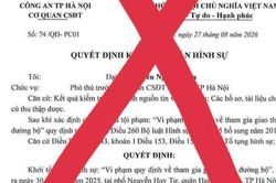 Hà Nội: Phạt 12,5 triệu đồng người đăng tải văn bản giả mạo quyết định khởi tố