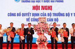 Bộ Y tế bổ nhiệm, bổ nhiệm lại cán bộ chủ chốt Trường Đại học Y Dược Hải Phòng