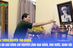 Đại tướng Nguyễn T&acirc;n Cương tri &acirc;n c&aacute;c đồng ch&iacute; nguy&ecirc;n l&atilde;nh đạo Đảng, Nh&agrave; nước, Qu&acirc;n đội