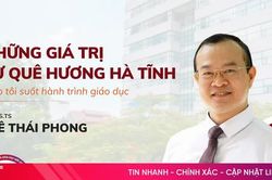 PGS.TS Lê Thái Phong: Những giá trị từ quê hương Hà Tĩnh theo tôi suốt hành trình giáo dục
