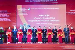 Khai mạc Hội chợ Công Thương vùng Bắc Trung Bộ tại Nghệ An năm 2026