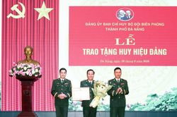 Đảng ủy Bộ đội Biên phòng Đà Nẵng trao tặng Huy hiệu Đảng cho đảng viên