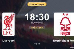 Nhận định Liverpool vs Nottingham Forest: Điểm nóng cuộc đua tốp đầu