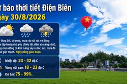 Bản tin Dự b&aacute;o thời tiết ng&agrave;y 30/8/2026