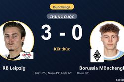 Thắng giòn giã Borussia Mönchengladbach, RB Leipzig khởi đầu thuận lợi tại Bundesliga